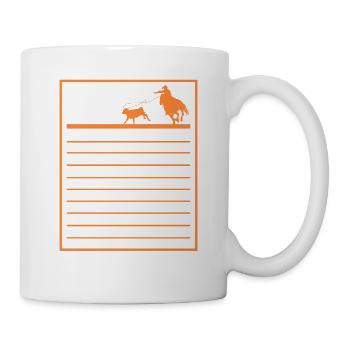 Calf Roping Nutrition Facts, Breakaway Roping - Tasse - Weiß - Rechts
