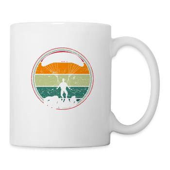 J’ai survécu à mon premier saut en parachute - Mug blanc - blanc - Droite