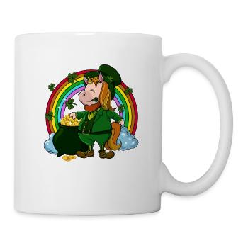 Unicorn Leprechaun - St Patrick's Unicorn - Mug - white - Right