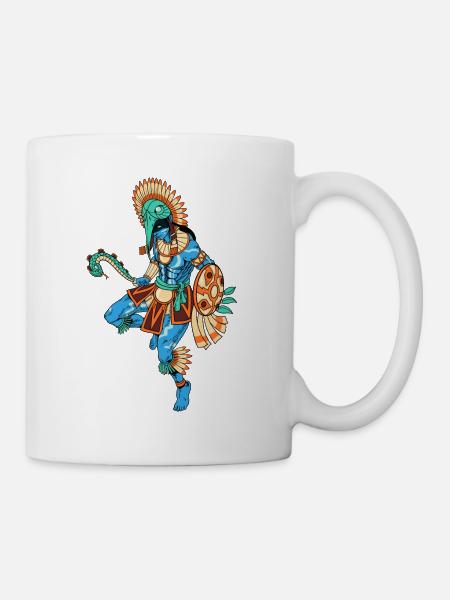 Aztekischer Gott des Krieges - Huitzilopochtli - Tasse - Weiß