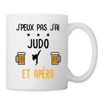 J'peux pas j'ai judo apéro - Mug blanc - blanc - Droite