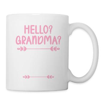 Hallo Oma, Bitte Bring Mich Hier Raus - Tasse - Weiß - Rechts