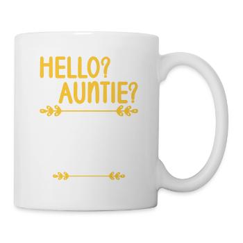 Hallo Tante, Bitte Bring Mich Hier Raus - Tasse - Weiß - Rechts