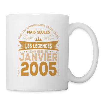 Les Légendes Sont Nées En Janvier 2005 - Mug blanc - blanc - Droite