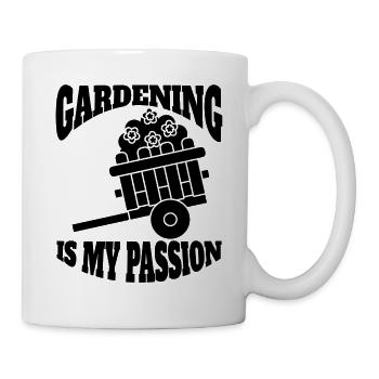 Hobbygärtner Garten Obstgarten Gärtner Geschenk - Tasse - Weiß - Rechts