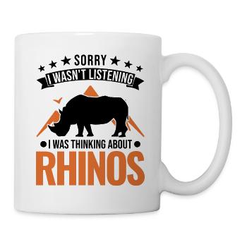Rhinocéros Cadeau Rhino Rhinocéros - Mug blanc - blanc - Droite