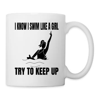 Schwimmerin Schwimmer Frau Schwimmverein Schwimmen - Tasse - Weiß - Rechts