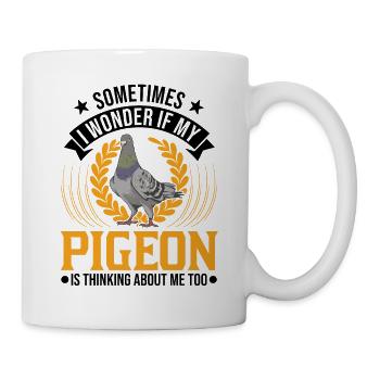 Taube Geschenk Taubenzüchter Stadttaube Brieftaube - Tasse - Weiß - Rechts