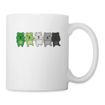 Aromantic Flag Pride LGBTQ Quokka Aromantisch - Tasse - Weiß - Rechts
