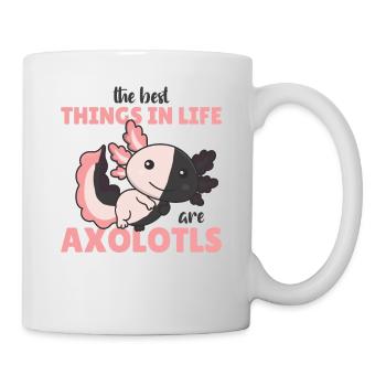 the best things in life are Axolotls süße Axololt - Mug - white - Right