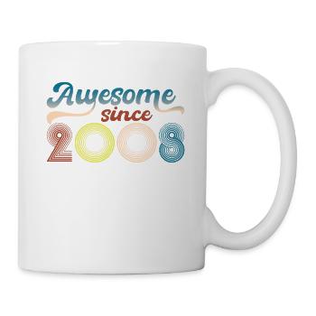 Fantastisch Seit 2008 Retro 15. Bitrthday - Tasse - Weiß - Rechts