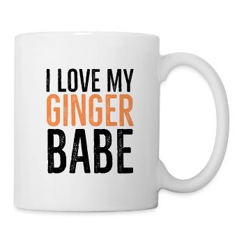 J’aime mon bébé gingembre - Mug blanc - blanc - Droite