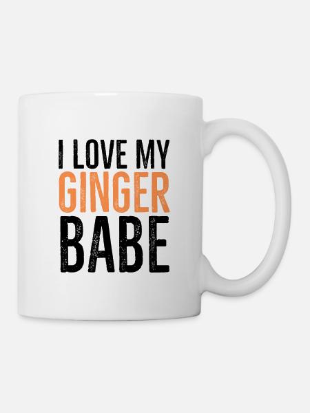 Ich liebe mein Ginger Babe - Tasse - Weiß