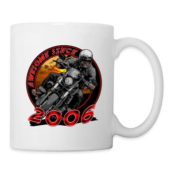 Génial depuis 2006, anniversaire du motard - Mug blanc - blanc - Droite