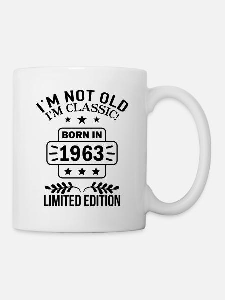 Born in 1963 Birthday 60 Years classic 1963 Quotes - Tasse - Weiß