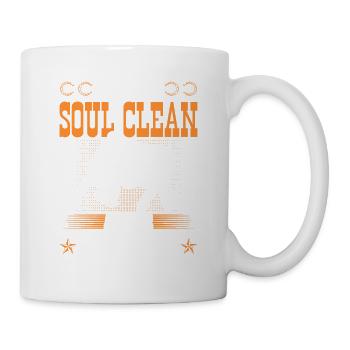 Steer Wrestling Soul Clean Boots Dirty, Rodeo - Tasse - Weiß - Rechts