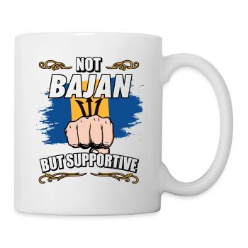 Not Bajan But Supportive Travel Tourist Bajan - Tasse - Weiß - Rechts