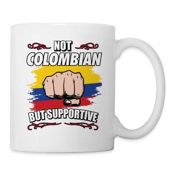 Not Colombian But Supportive Travel Tourist - Tasse - Weiß - Rechts