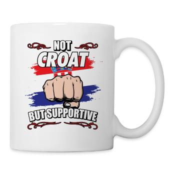 Not Croat But Supportive Travel Tourist Croat - Tasse - Weiß - Rechts