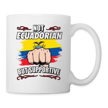Pas équatorien mais un touriste de voyage favorable - Mug blanc - blanc - Droite