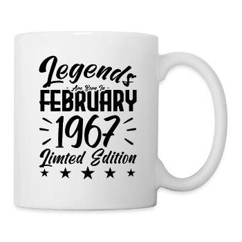 Naissance En Février 1967. Cadeau d'anniversaire. - Mug blanc - blanc - Droite