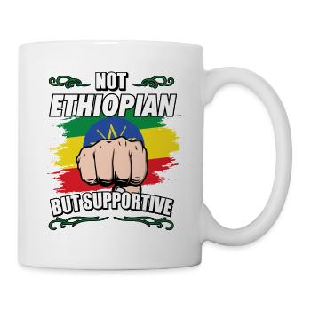 Not Ethiopian But Supportive Travel Tourist - Mug - white - Right