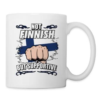 Not Finnish But Supportive Travel Tourist Finnish - Mug - white - Right