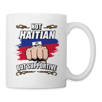 Not Haitian But Supportive Travel Tourist Haitian - Mug - white - Right