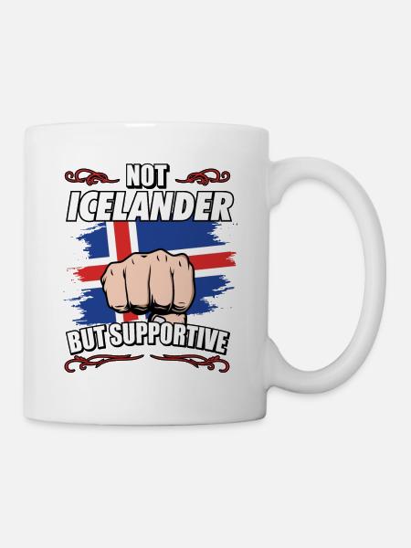 Not Icelander But Supportive Travel Tourist - Tasse - Weiß
