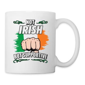 Pas irlandais mais touristique irlandais de soutien - Mug blanc - blanc - Droite