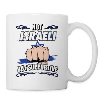 Not Israeli But Supportive Travel Tourist Israeli - Mug - white - Right