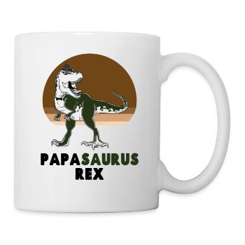 Papasaurus Rex Idée Cadeau Papa Dinosaure Drôle - Mug blanc - blanc - Droite