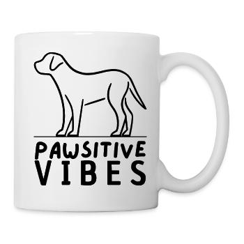 Dog Pawitive vibes - Positive vibes - Mug - white - Right