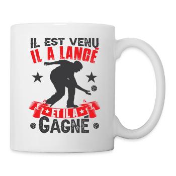 Boccia Pétanqueur Bouliste - Mug blanc - blanc - Droite