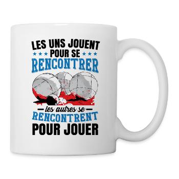 Boccia Bouliste Proverbe Pétanque - Mug blanc - blanc - Droite
