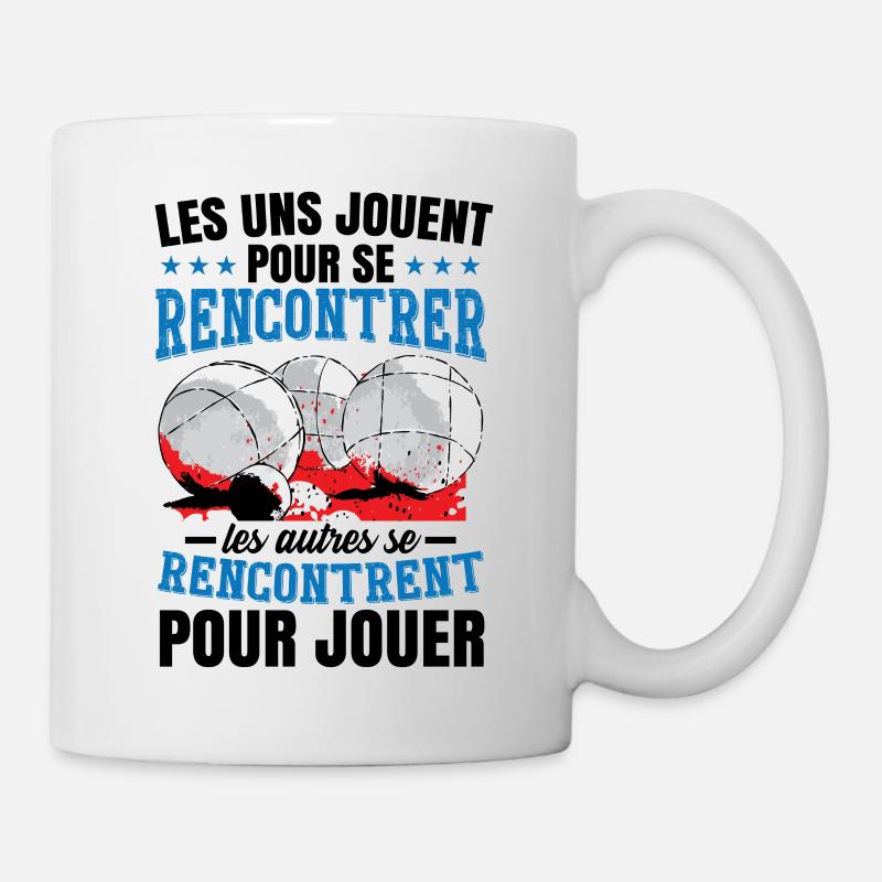 Boccia Bouliste Proverbe Pétanque - Mug blanc - blanc