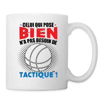 Boccia Joueur de Boules Slogan Pétanque - Mug blanc - blanc - Droite