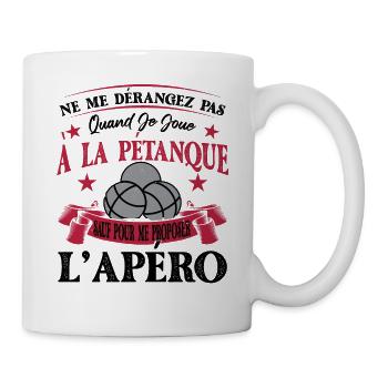 Pétanqueur Slogan Pétanque - Mug blanc - blanc - Droite