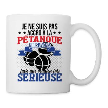Joueur de pétanque Dicton Pétanque - Mug blanc - blanc - Droite