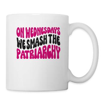 Le mercredi, nous brisons le patriarcat - Mug blanc - blanc - Droite