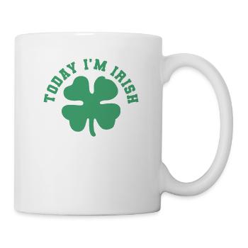 Aujourd’hui, je suis Irish St. Patrick’s Day Shamrock Clover - Mug blanc - blanc - Droite