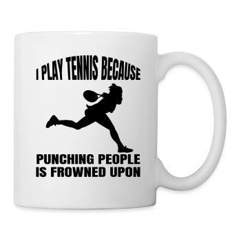 Tennisspieler Tennisverein Tennis Tennisschläger - Tasse - Weiß - Rechts