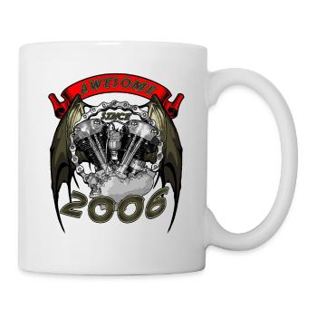 Génial depuis 2006, anniversaire du motard - Mug blanc - blanc - Droite
