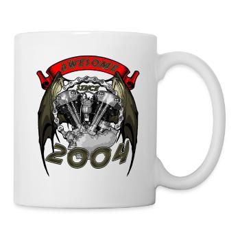 Génial depuis 2004, anniversaire du motard - Mug blanc - blanc - Droite