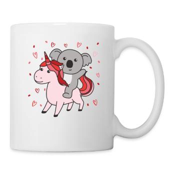 Koala with Unicorn Hearts Favorite Animal Heart - Mug - white - Right