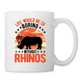 Rhinocéros Cadeau Rhino Rhinocéros - Mug blanc - blanc - Droite