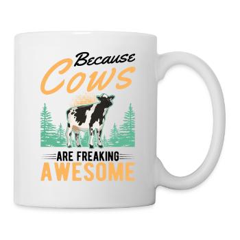 Cow Cattle breeder Farmer Farmer Cows - Mug - white - Right