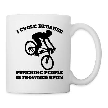 VTT Cyclisme Cyclisme Randonnée à vélo - Mug blanc - blanc - Droite