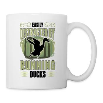 Easily distracted by Running Ducks Laufente - Mug - white - Right