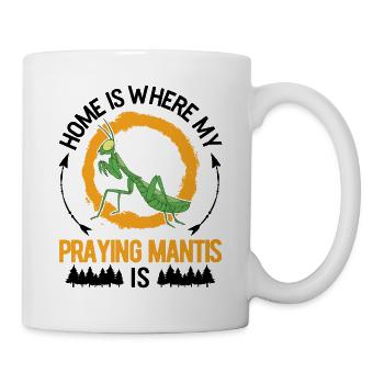 Praying mantis at home Mantis mantis - Mug - white - Right